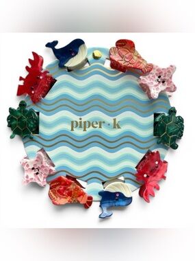 Piper K TikTok viral  hair clips, hair claws sea creatures NEW